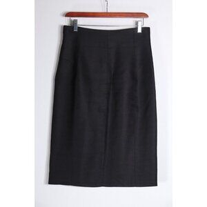 Gianni Versace Women's 44 Black Straight & Pencil Midi Skirt Back Zipper